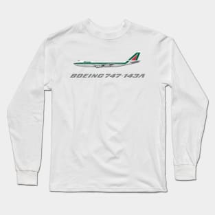 Alitalia 747-143A Tee Shirt Version Long Sleeve T-Shirt